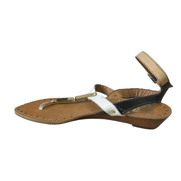 DV BY DOLCE VITA  WOMENS SIZE 8 T-STRAP COLORBLOCK FLAT SANDALS - Picture 5 of 7